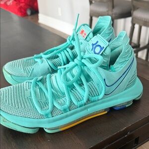 Nike KD Athletic Shoes - Teal and Blue